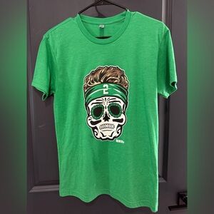 BreakingT Men's Zach Wilson Sugar Skull Halloween Tshirt New York Jets-Green
